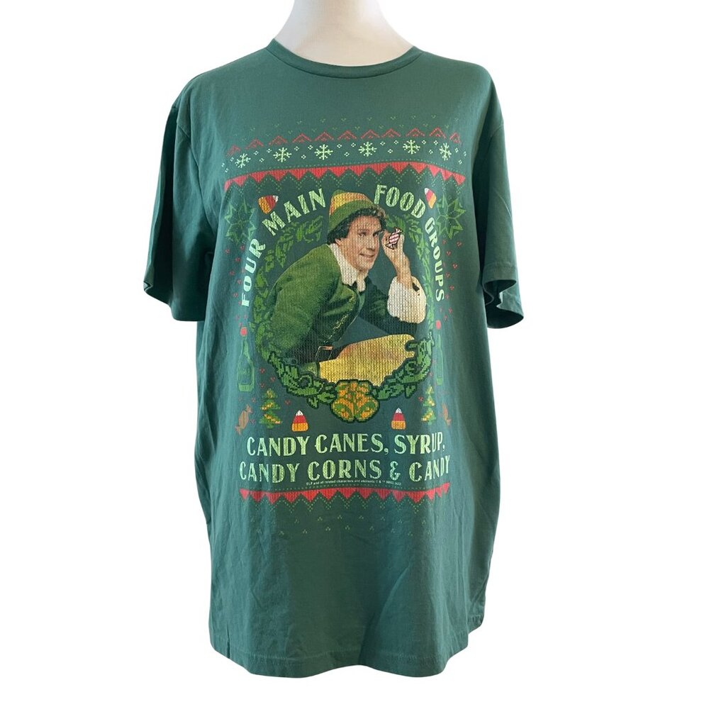 Buddy the Elf T-Shirt Men's Medium Elf Christmas Tee